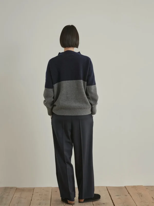 Sweaters | Nicholson u0026 Nicholson Nicholson & Nicholson Heriot Knitted Sweater Navy Grey