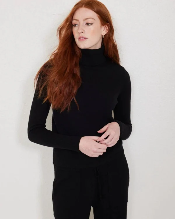 Sweaters | Not Monday Hayden Cashmere Turtleneck Black