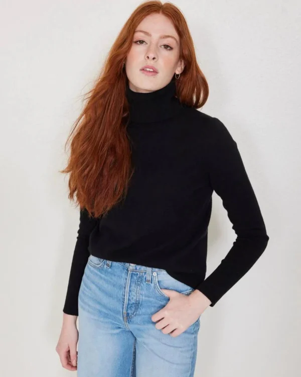 Sweaters | Not Monday Hayden Cashmere Turtleneck Black