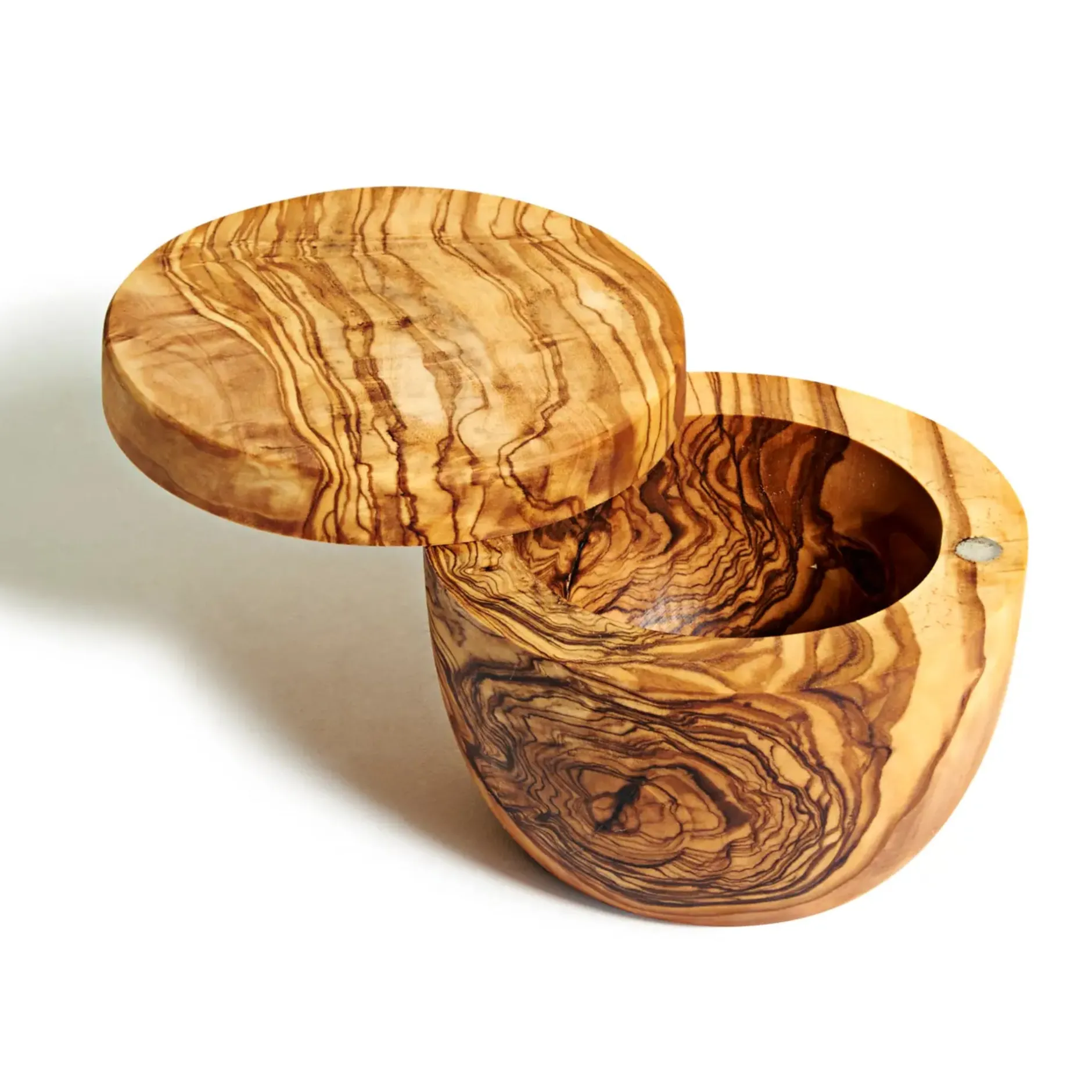 olive_wood_salt_cellar_0.webp Home Decor | Pillows | Natural Olive Wood Olive Wood Salt Cellar