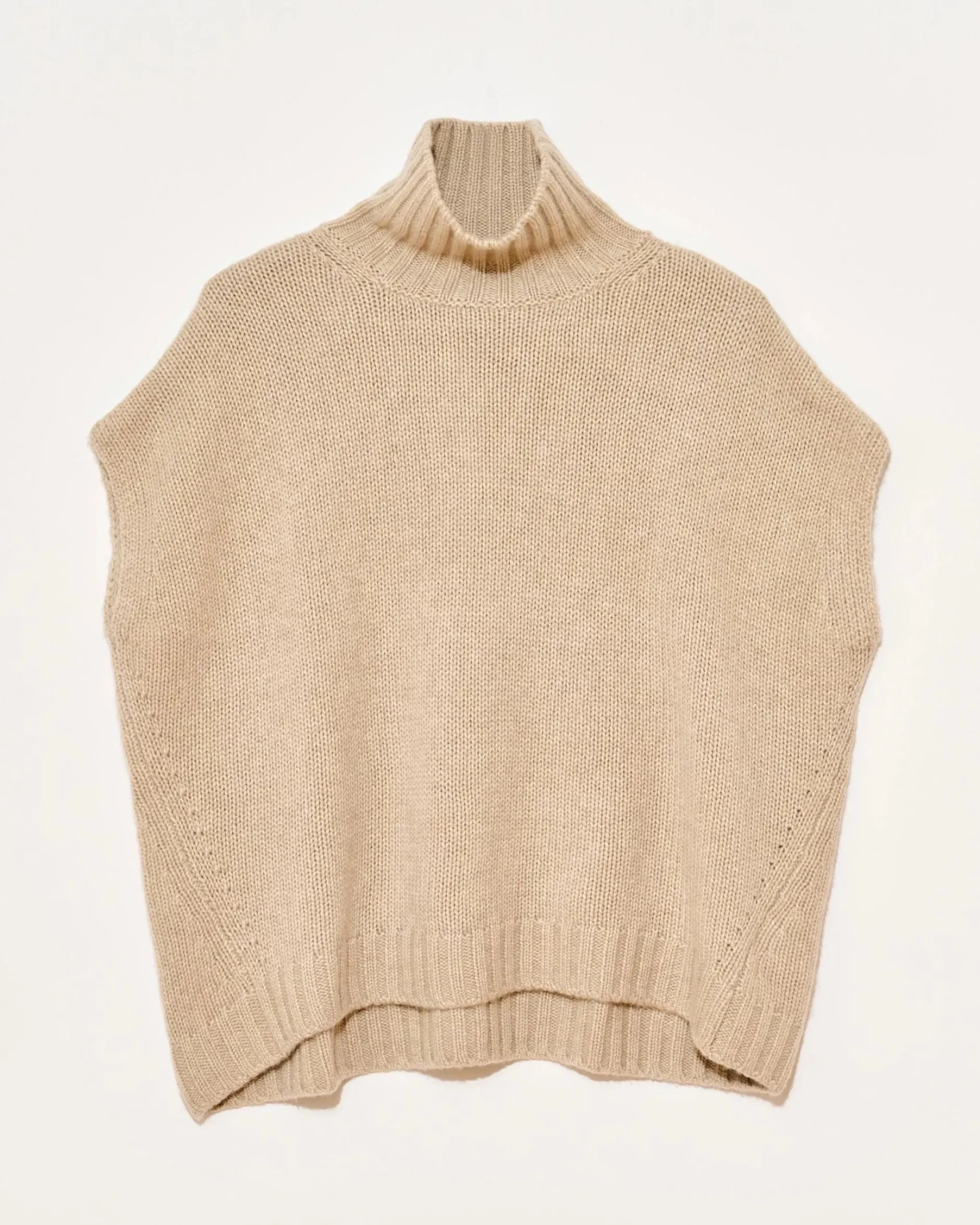 organic_by_john_patrick_c_0-1.webp Sweaters | Organic by John Patrick Cashmere Turtleneck Gilet Beige Melange