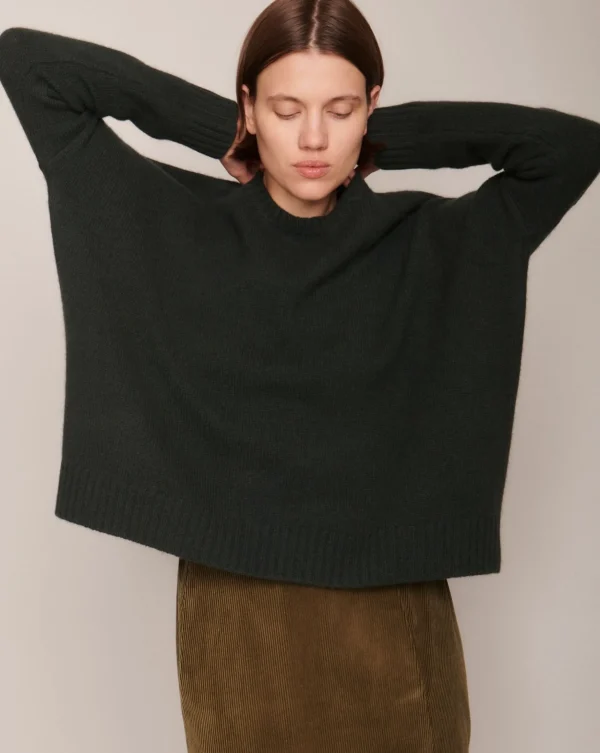 Sweaters | Organic by John Patrick Cashmere Wide Pullover Loden