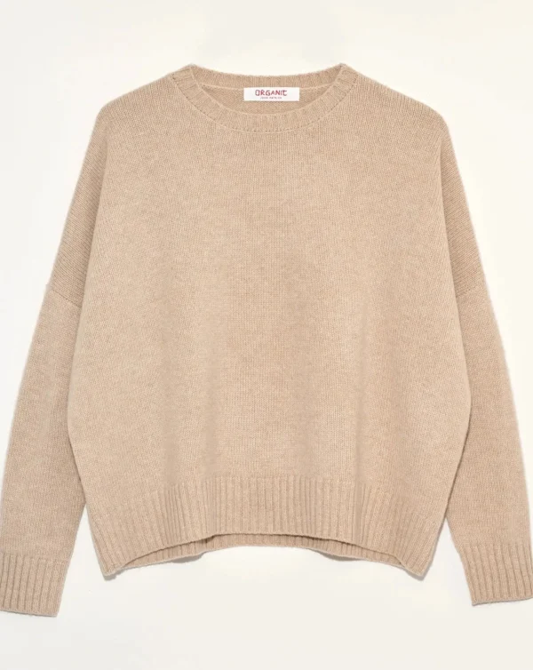 Sweaters | Organic by John Patrick Cashmere Wide Pullover Almond