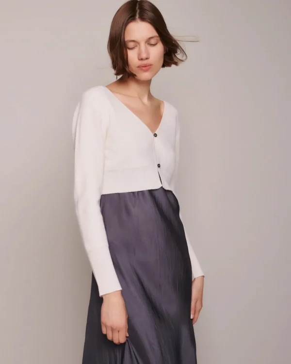 Sweaters | Organic by John Patrick Cashmere Shrug Off White