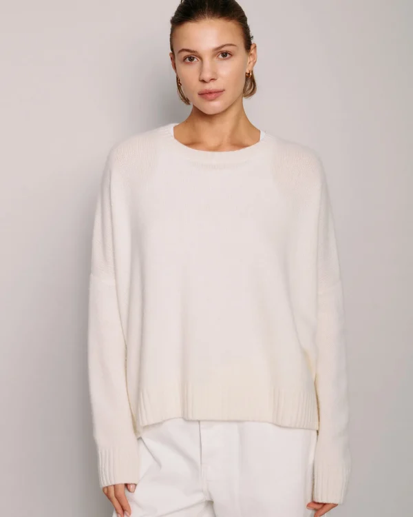 Sweaters | Organic by John Patrick Cashmere Wide Pullover Off White