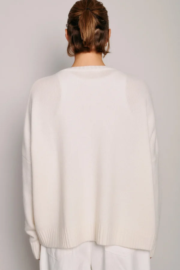 Sweaters | Organic by John Patrick Cashmere Wide Pullover Off White