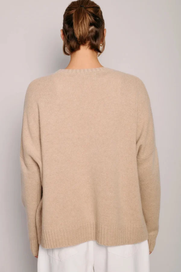Sweaters | Organic by John Patrick Cashmere Wide Pullover Almond