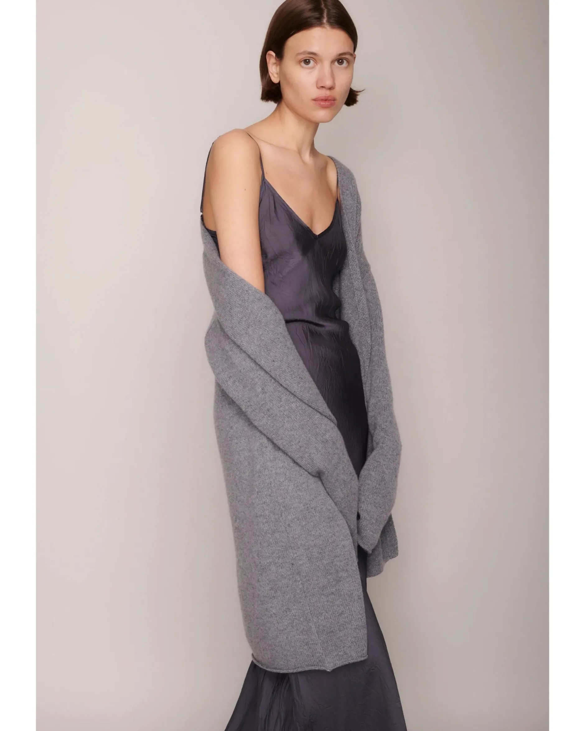 organic_by_john_patrick_s_0-1.webp Sweaters | Organic by John Patrick Sadie Open Cardigan Grey Melange Cashmere