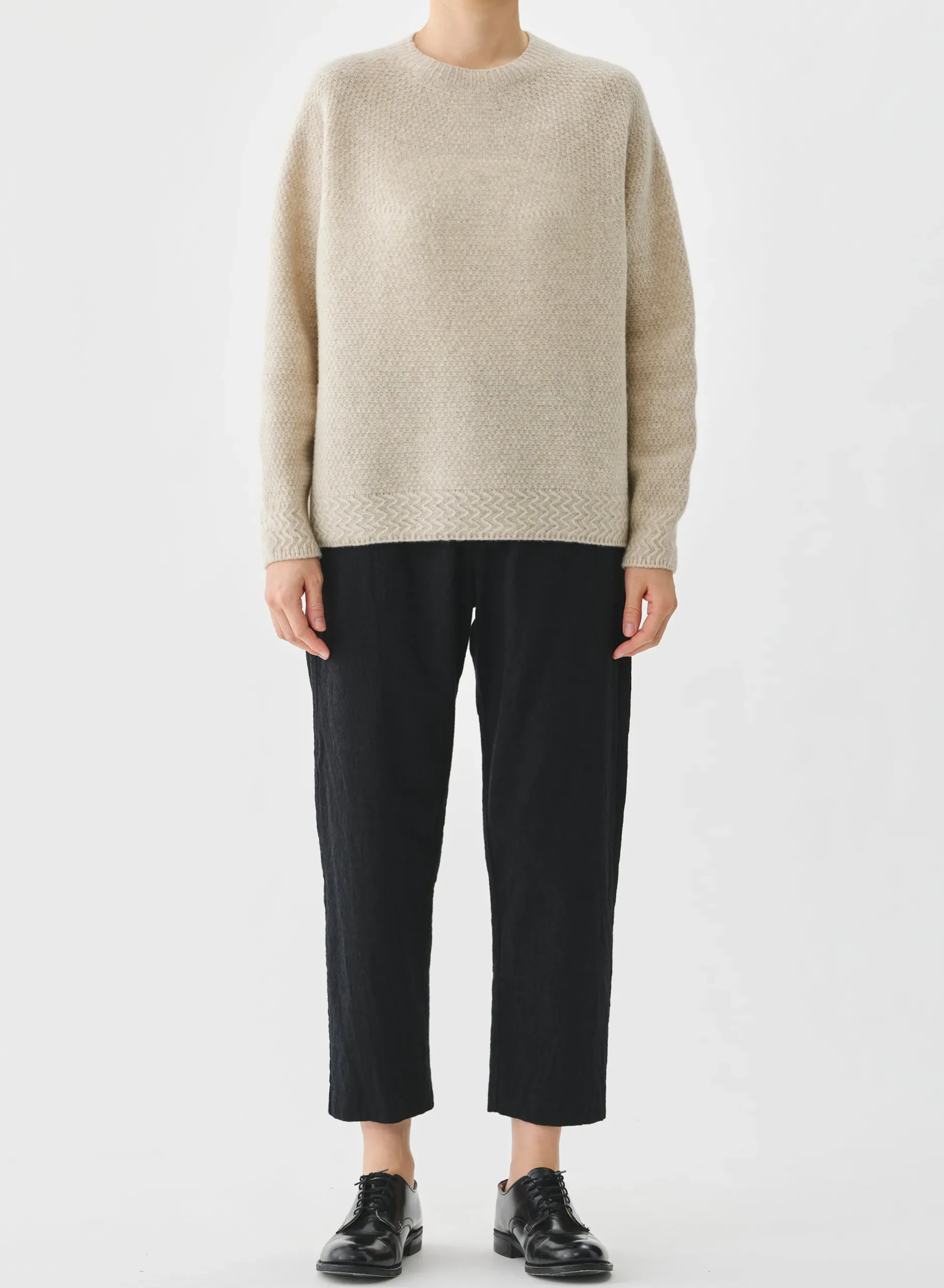pas_de_calais_cashmere_cr_1-1.webp Sweaters | Pas De Calais Cashmere Crew Neck Knit Pullover Natural