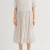 Dresses | Pas De Calais CL Stripe Short Sleeve Dress Natural