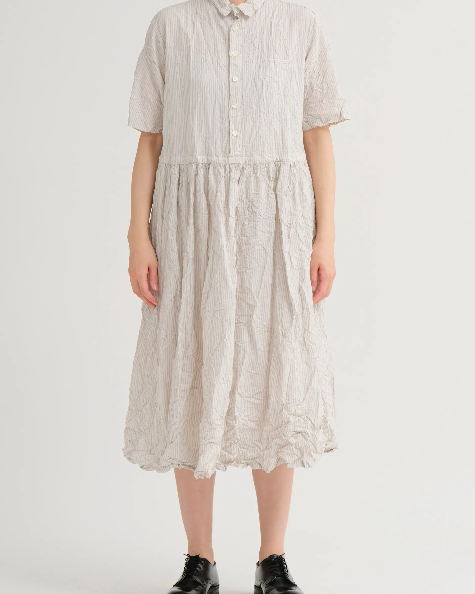 pas_de_calais_cl_stripe_s_0-1.webp Dresses | Pas De Calais CL Stripe Short Sleeve Dress Natural