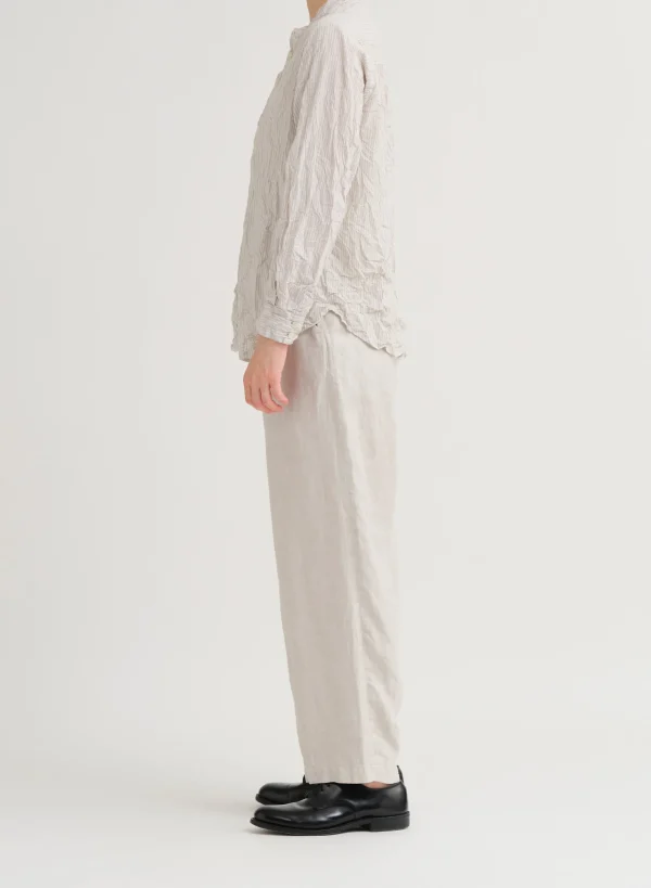 Shirts + Tops | Pas De Calais C/L Stripe Stand Collar Shirt Natural