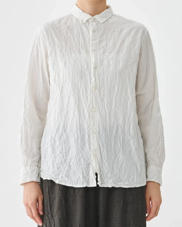 Shirts + Tops | Pas De Calais Classic Crinkle Cotton Blouse Off White