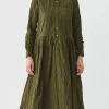Dresses | Pas De Calais Classic Crinkle Cotton Dress Khaki