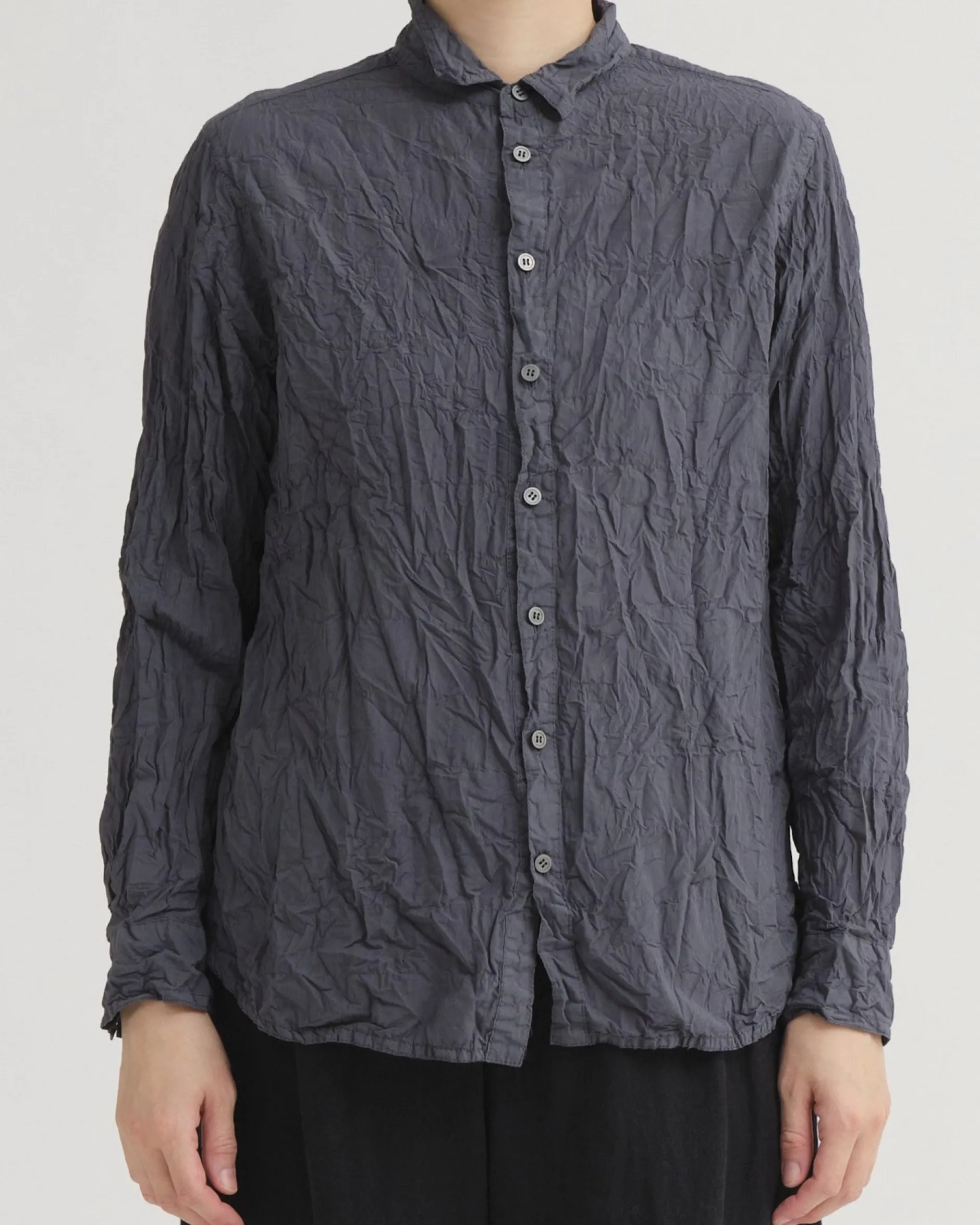 pas_de_calais_classic_cri_0.webp Shirts + Tops | Pas De Calais Classic Crinkle Shirt Charcoal