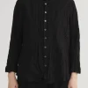 Shirts + Tops | Pas De Calais Cotton Lawn Random Pintuck Blouse Black