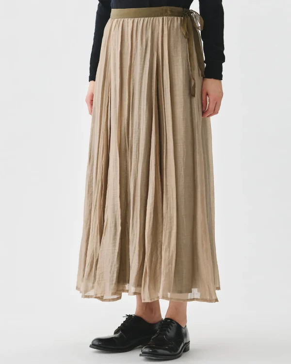 Skirts | Pas De Calais Crinkle Long Skirt Beige