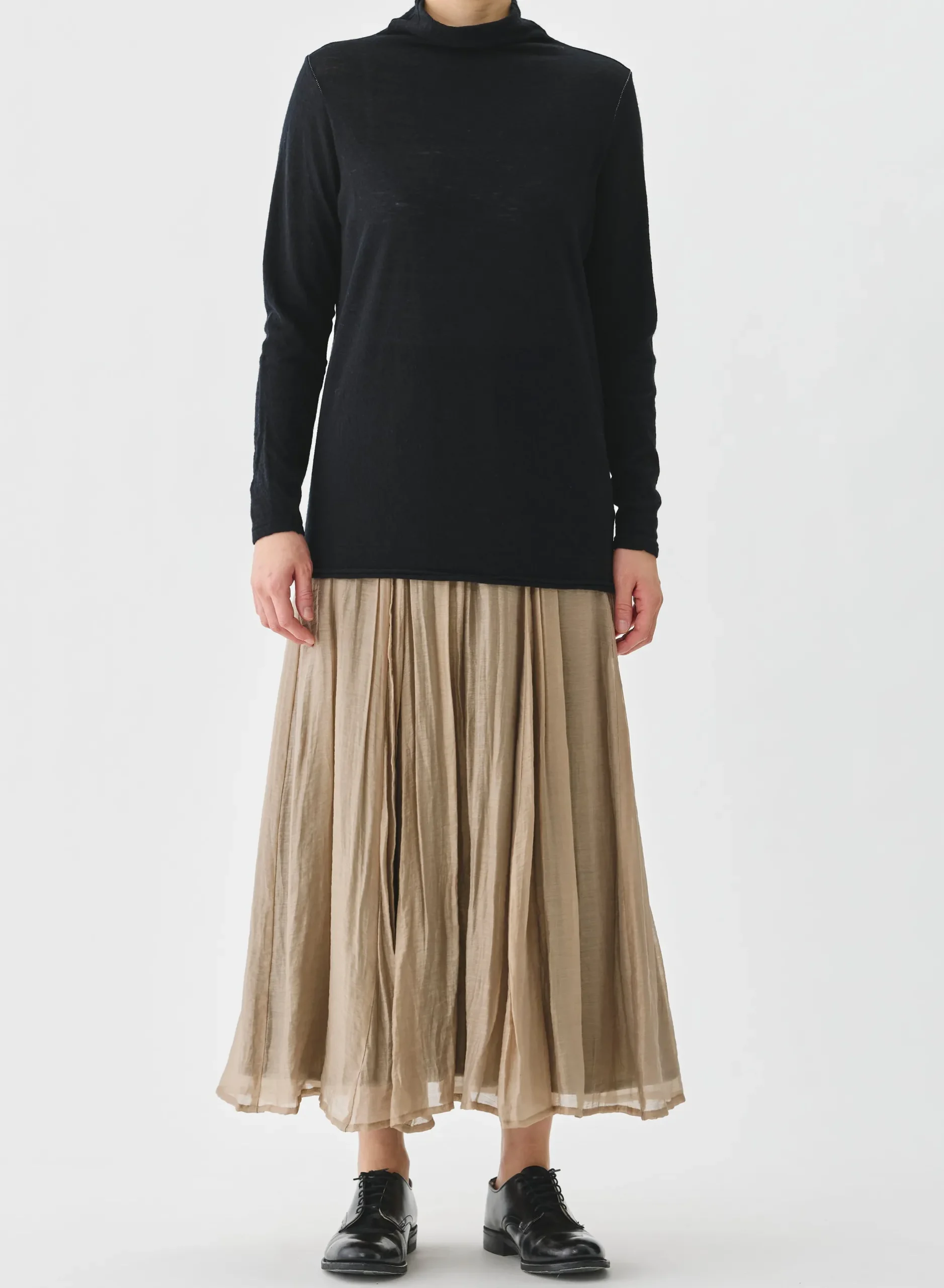 pas_de_calais_crinkle_lon_5.webp Skirts | Pas De Calais Crinkle Long Skirt Beige