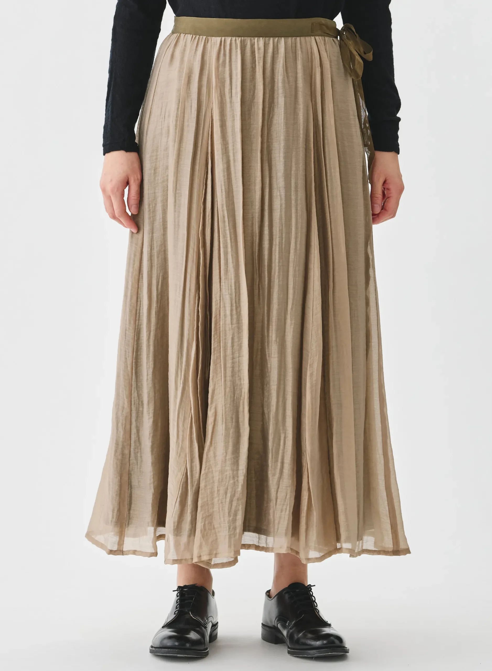 pas_de_calais_crinkle_lon_6.webp Skirts | Pas De Calais Crinkle Long Skirt Beige
