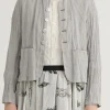 Outerwear | Blazers | Pas De Calais French Linen Short Jacket Grey