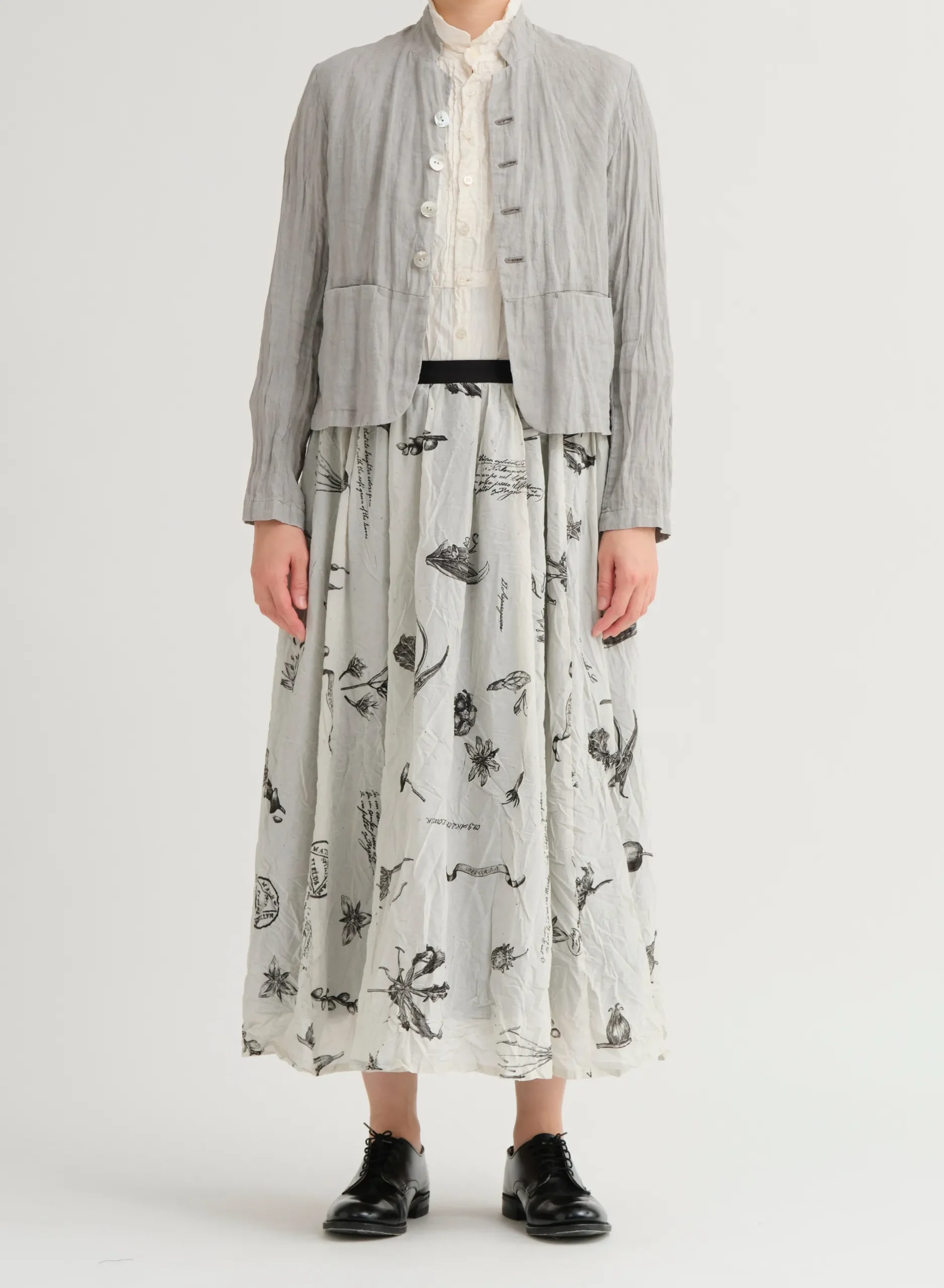 pas_de_calais_french_line_1-1.webp Outerwear | Blazers | Pas De Calais French Linen Short Jacket Grey