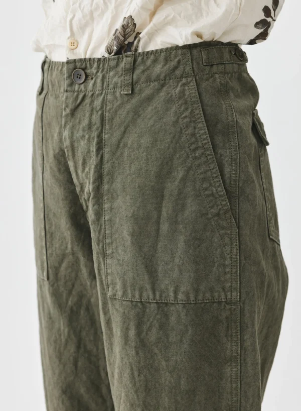 Pants | Pas De Calais High Thread Count Cotton Linen Baker Pants Khaki