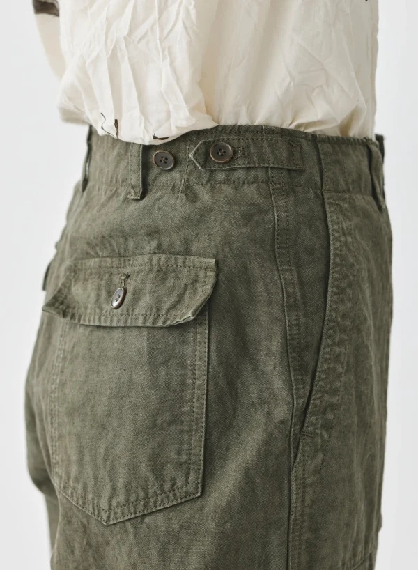 Pants | Pas De Calais High Thread Count Cotton Linen Baker Pants Khaki