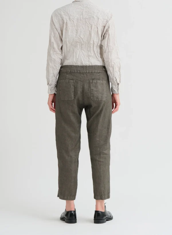 Pants | Pas De Calais Linen Twill Tapered Pants Khaki