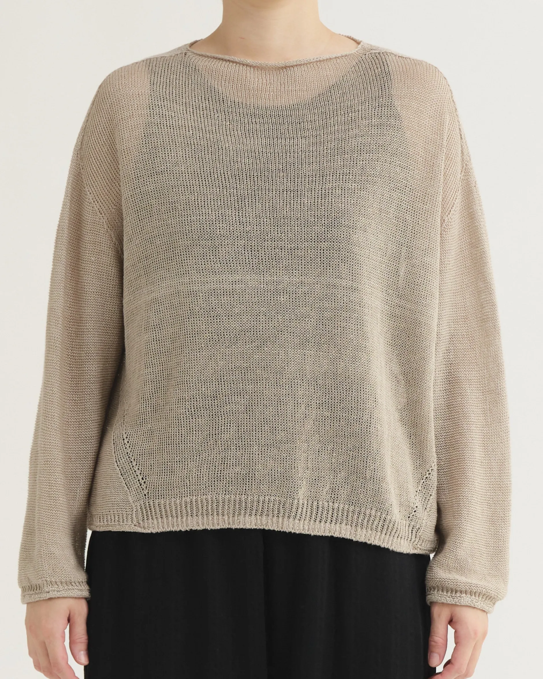 pas_de_calais_normandy_vi_0.webp Sweaters | Pas De Calais Normandy Vintage Linen Pullover Natural
