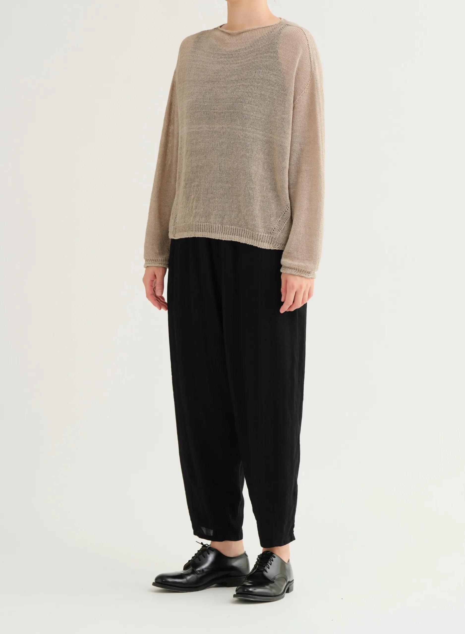 pas_de_calais_normandy_vi_2.webp Sweaters | Pas De Calais Normandy Vintage Linen Pullover Natural
