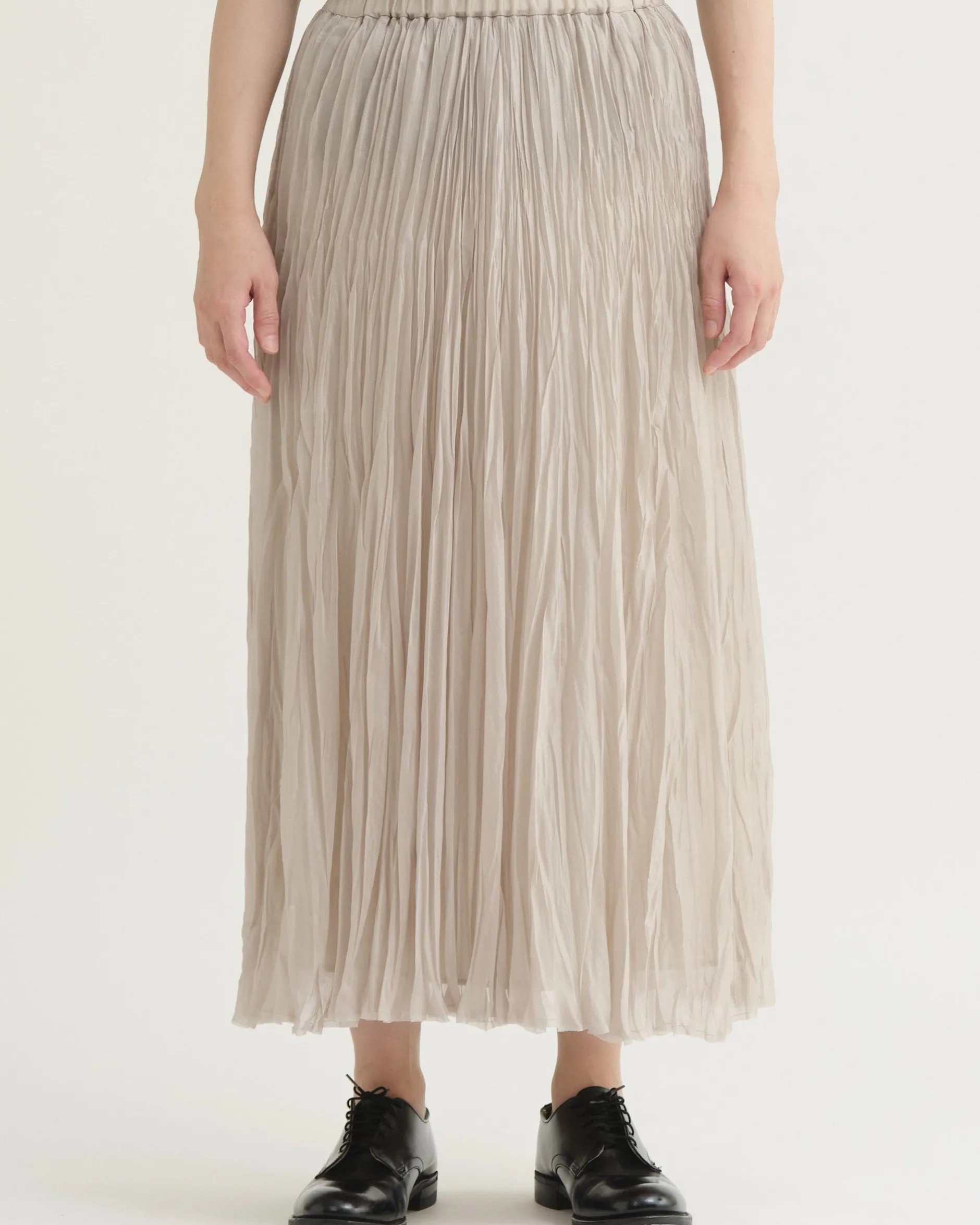 pas_de_calais_organdy_han_0-1.webp Skirts | Pas De Calais Organdy Hand Pleated Long Skirt Natural
