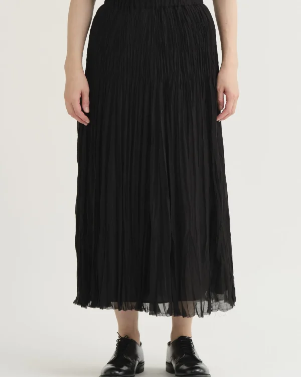 Skirts | Pas De Calais Organdy Hand Pleated Long Skirt Black