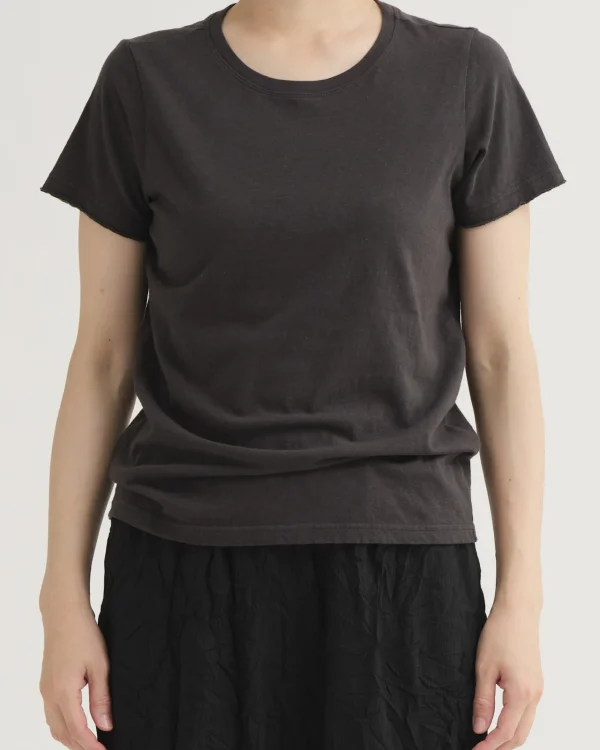 Tanks + Tees | Pas De Calais Recycled Cotton Crew Neck T Shirt Charcoal