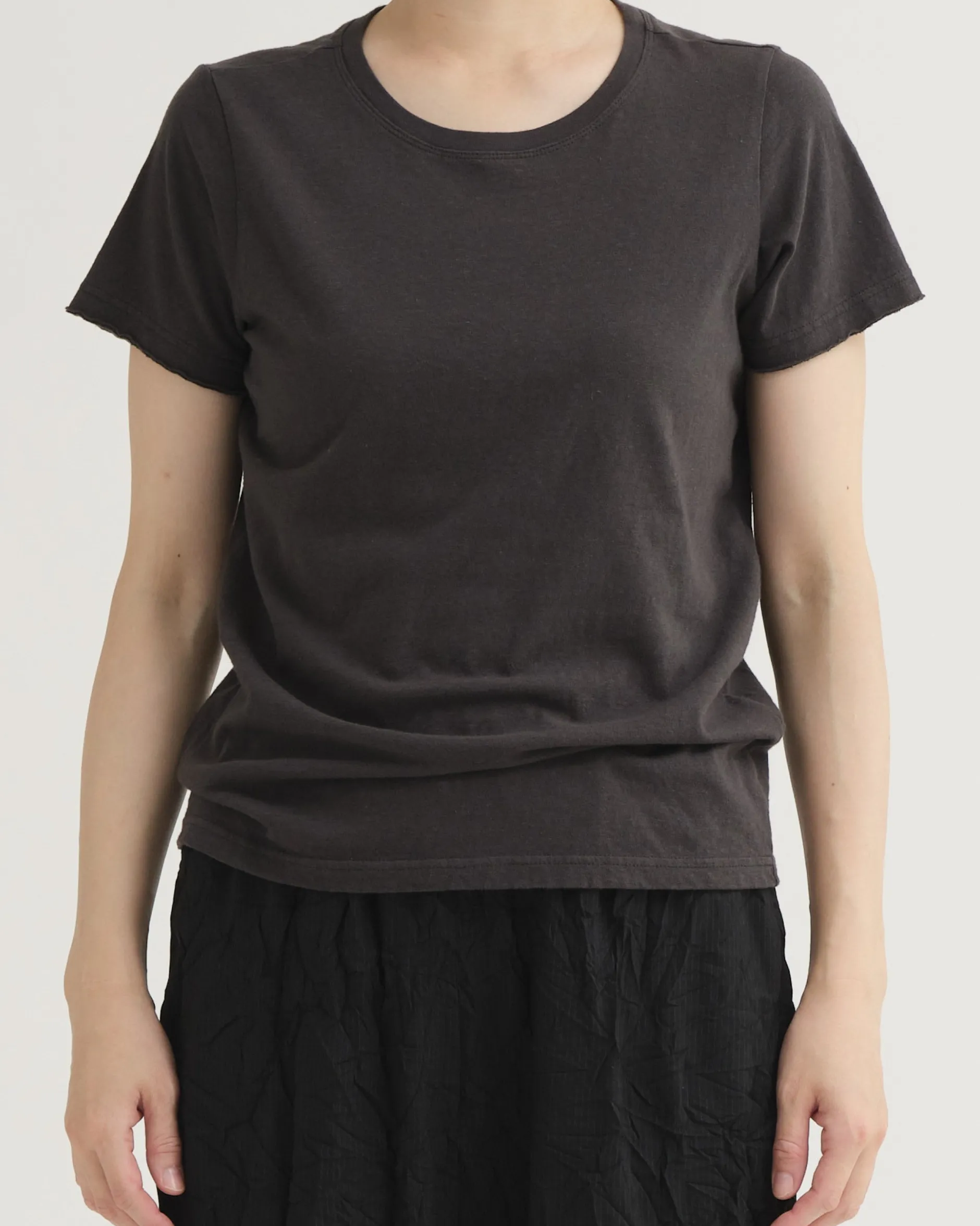 pas_de_calais_recycled_co_0.webp Tanks + Tees | Pas De Calais Recycled Cotton Crew Neck T Shirt Charcoal