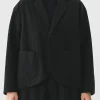Outerwear | Pas De Calais Recycled Denim Coniferous Tree Jacquard Jacket Black