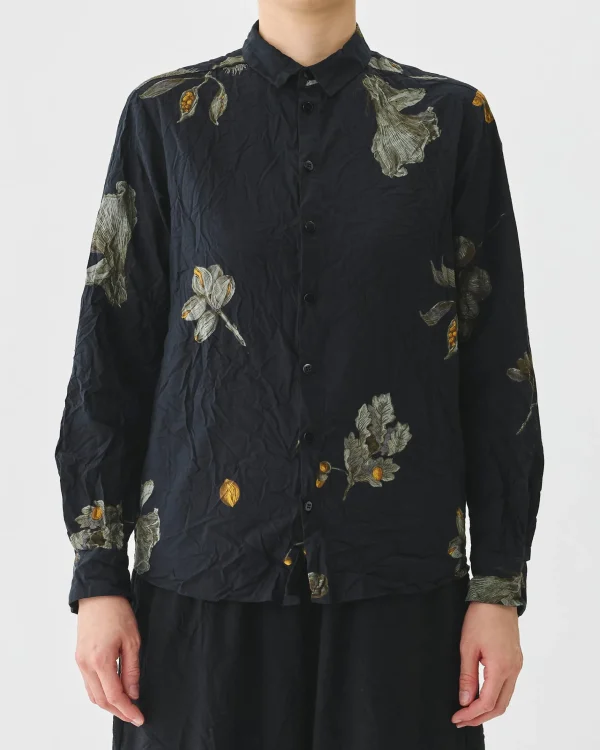 Shirts + Tops | Pas De Calais Secret Forest Print Blouse Black