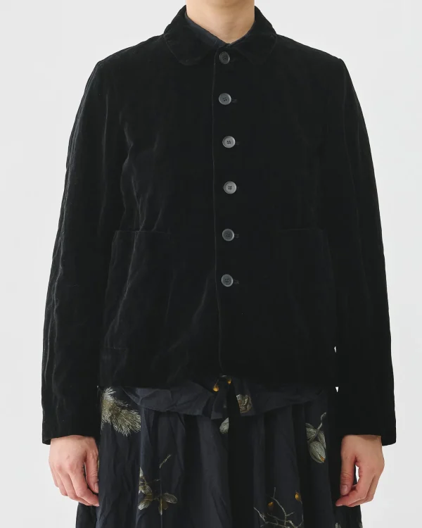 Outerwear | Pas De Calais Stainless Yarn Velvet Jacket Black