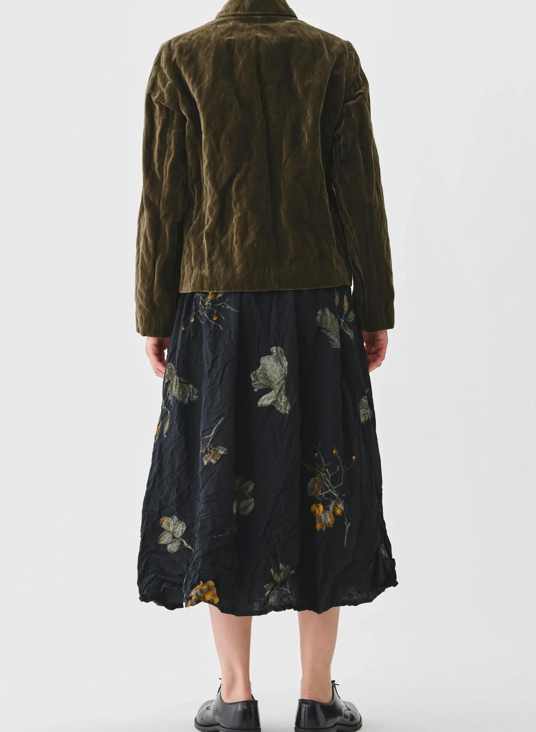 pas_de_calais_stainless_y_3.webp Outerwear | Pas De Calais Stainless Yarn Velvet Jacket Khaki