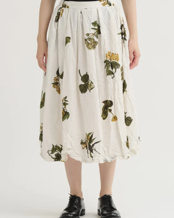 Skirts | Pas De Calais Summer Botanical Print Skirt Ivory