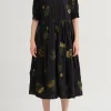 Dresses | Pas De Calais Summer Botanical Print Dress Black