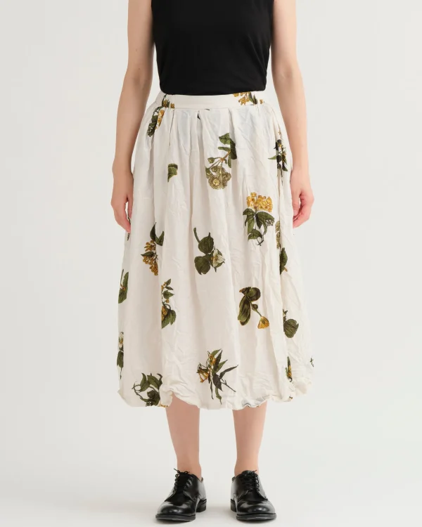 Skirts | Pas De Calais Summer Botanical Print Skirt Ivory