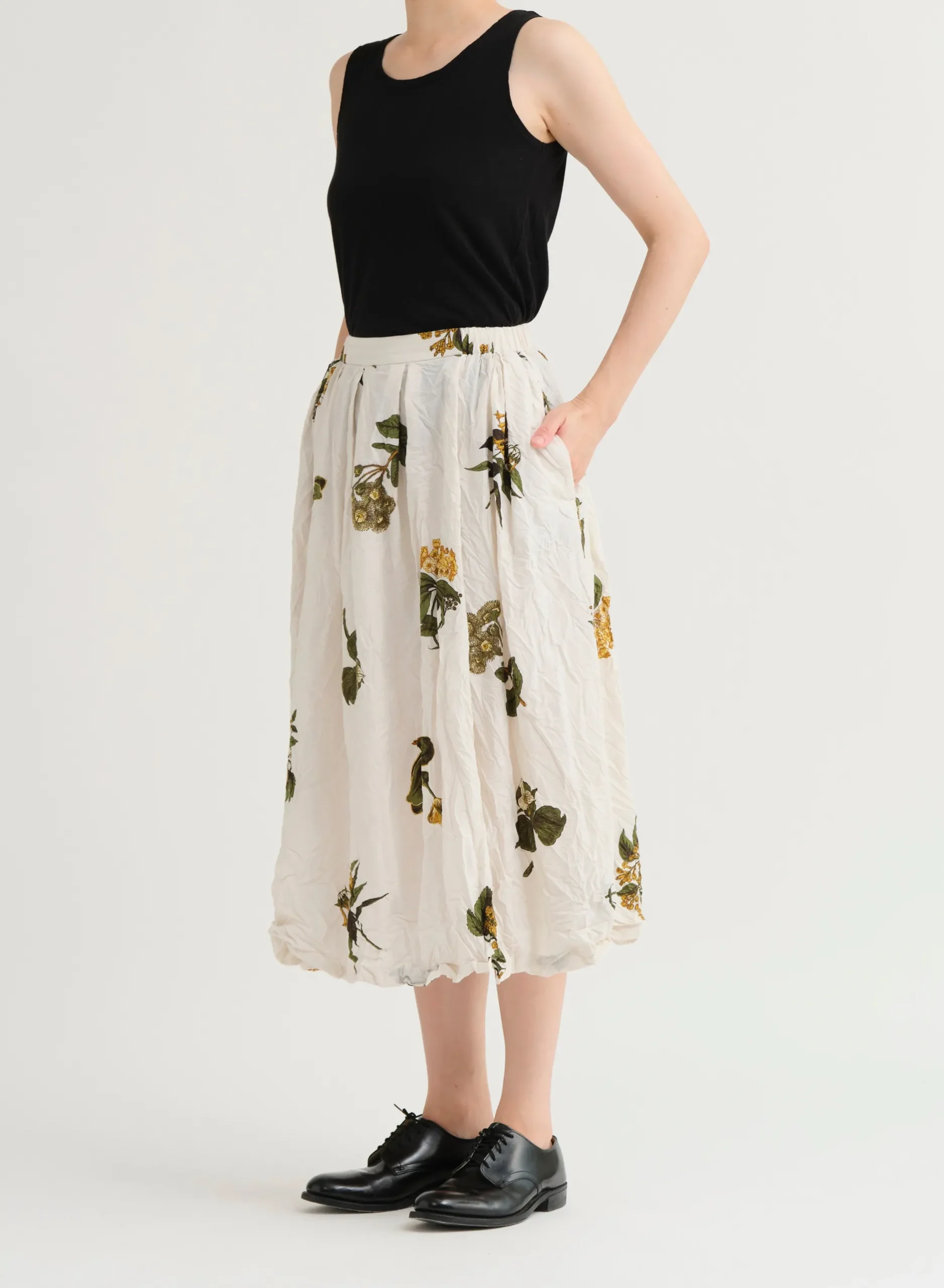 pas_de_calais_summer_bota_2-1.webp Skirts | Pas De Calais Summer Botanical Print Skirt Ivory