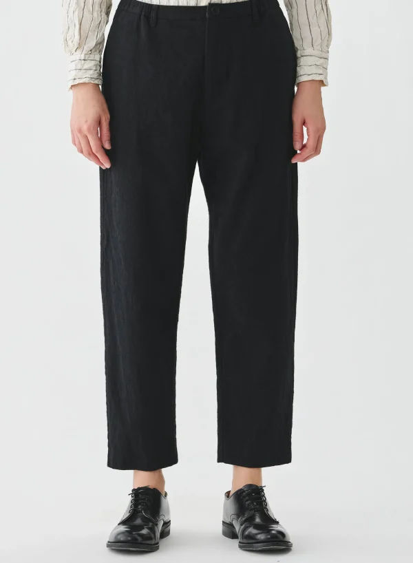 Pants | Pas De Calais Washed Cotton Wool Pants Black