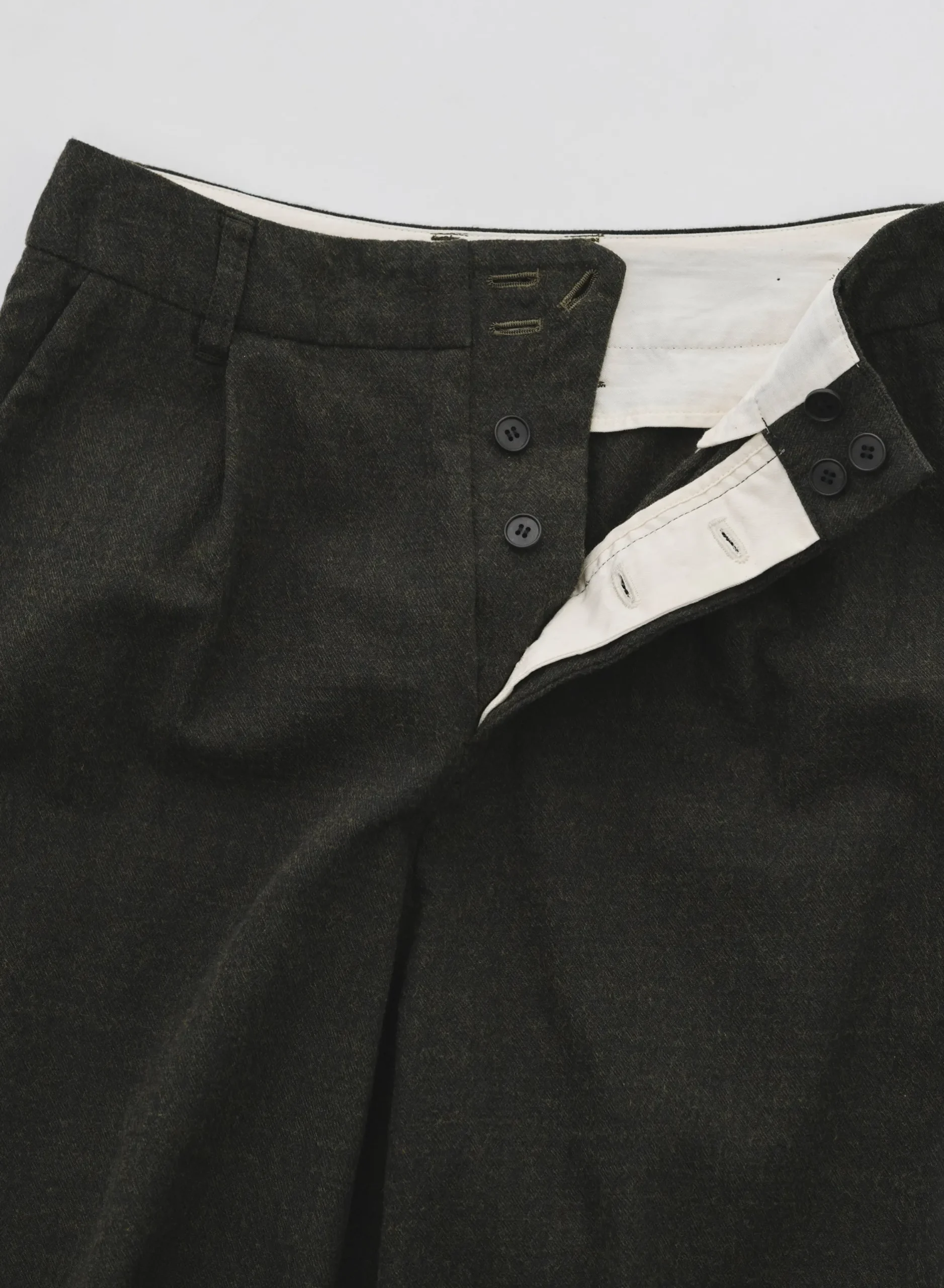 pas_de_calais_washed_cott_3.webp Pants | Pas De Calais Washed Cotton Wool Wide Pants Khaki