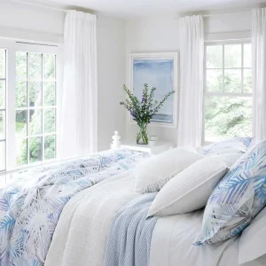 Quilts + Coverlets | Pine Cone Hill Quinn French Blue Cotton Blanket