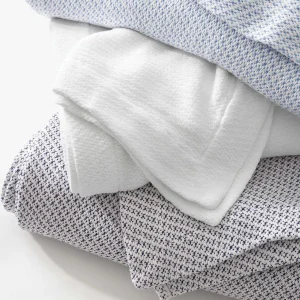 Quilts + Coverlets | Pine Cone Hill Quinn French Blue Cotton Blanket