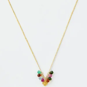 Jewelry | Pippa Small 18kt Gold Anemone and Tiny Pendants Cluster on Cord Neckla
