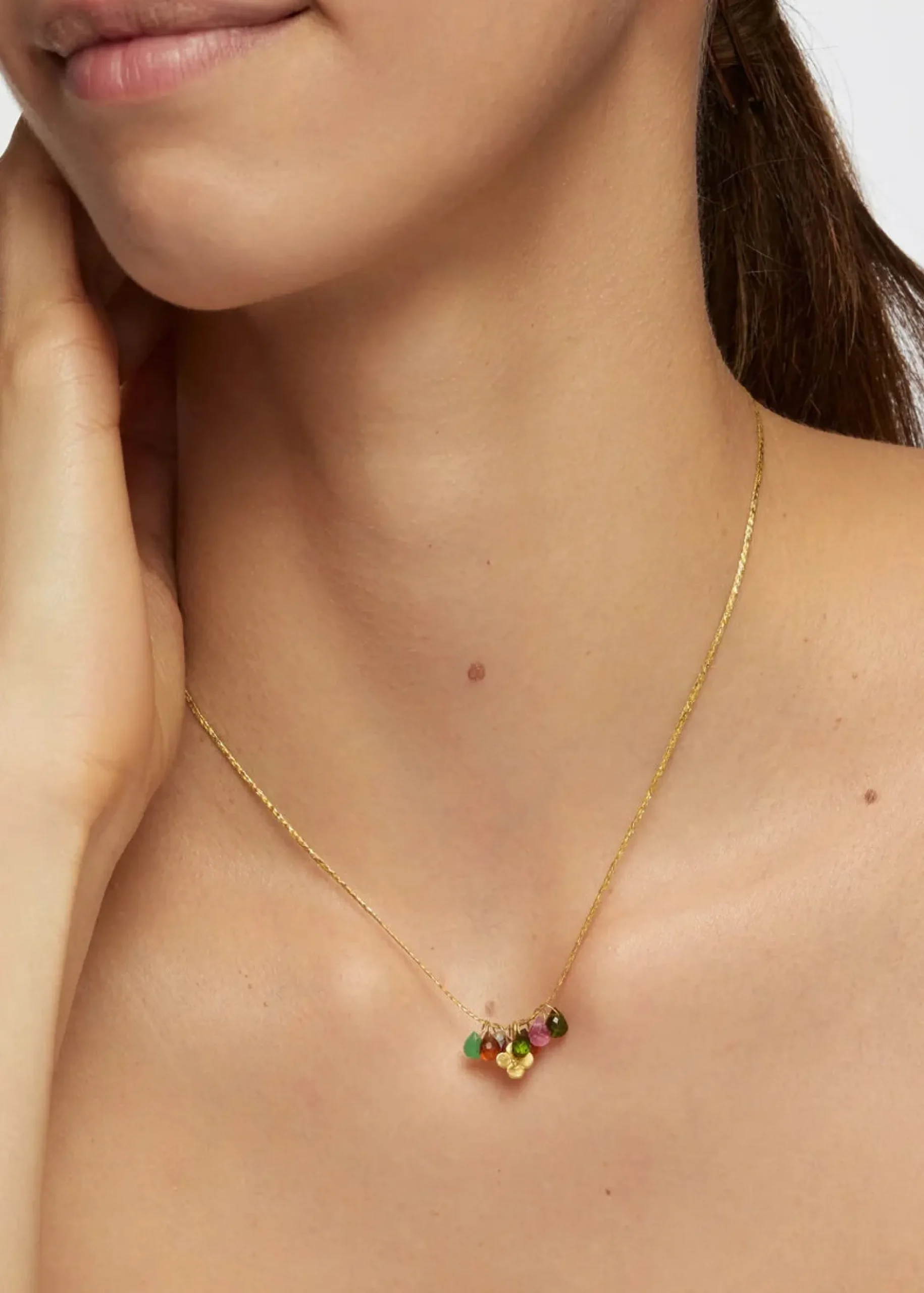 pippa_small_kt_gold_anemo_2-1.webp Jewelry | Pippa Small 18kt Gold Anemone and Tiny Pendants Cluster on Cord Neckla
