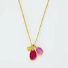 Jewelry | Pippa Small 18kt Gold Iris Double Pink Tourmaline and Anemone Necklace
