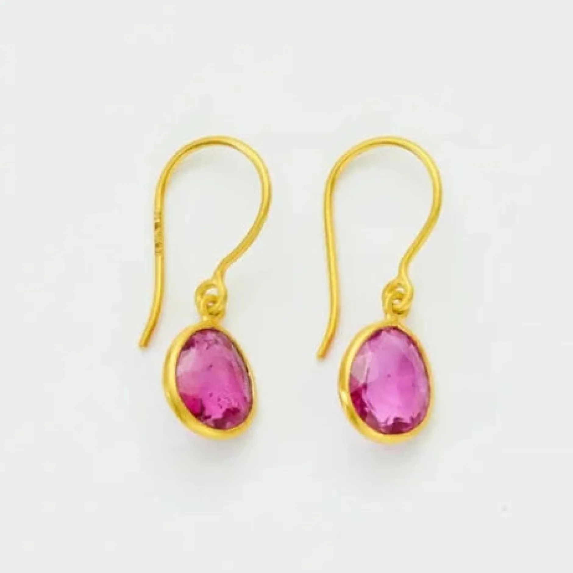 pippa_small_kt_gold_iris__0-2.webp Jewelry | Pippa Small 18kt Gold Iris Single Drop Earrings Pink Tourmaline